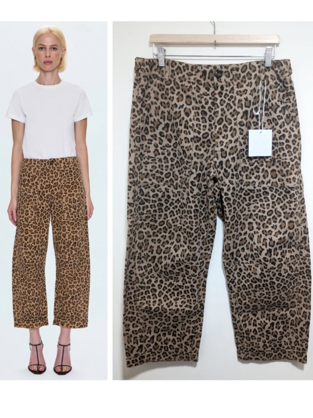 Pistola | Tori High Rise Cropped Utility Pant In Feline